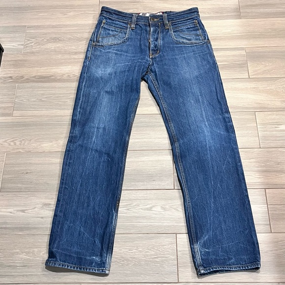 Artful Dodger mens Jeans Sz 33x31 Blue Straight Denim Hip Hop Skater Classiccore - Picture 2 of 15